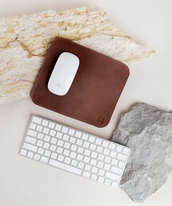 Mousepad cuero café