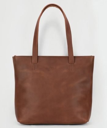 Bolso en cuero café