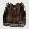 Bucket Bag cuero café oscuro