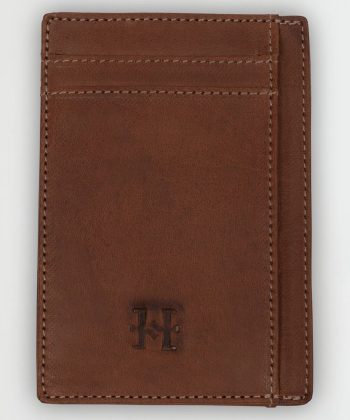 Tarjetero cuero café